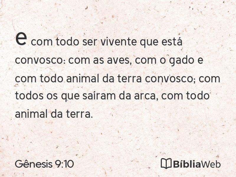 Gênesis 9:10 em imagem para compartilhar