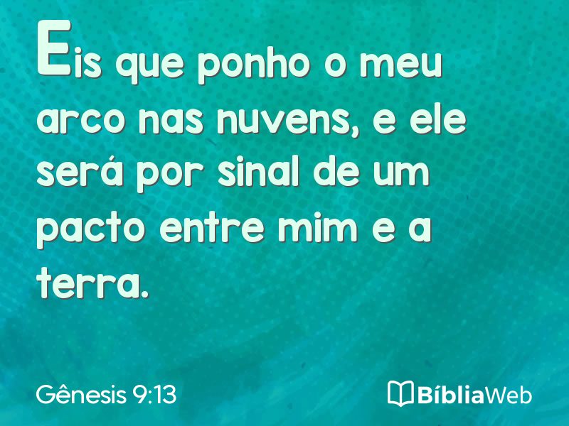 Gênesis 9:13 em imagem para compartilhar