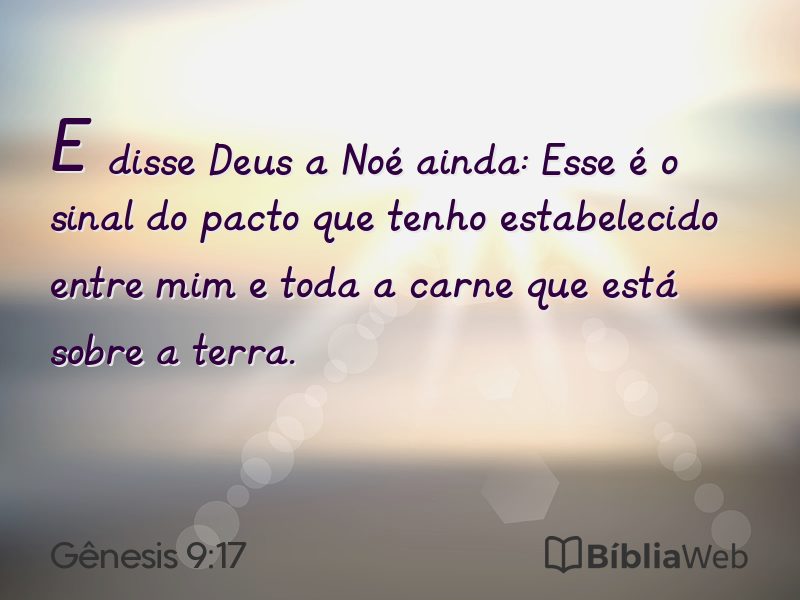 Gênesis 9:17 em imagem para compartilhar