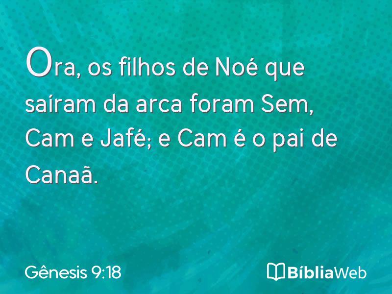 Gênesis 9:18 em imagem para compartilhar