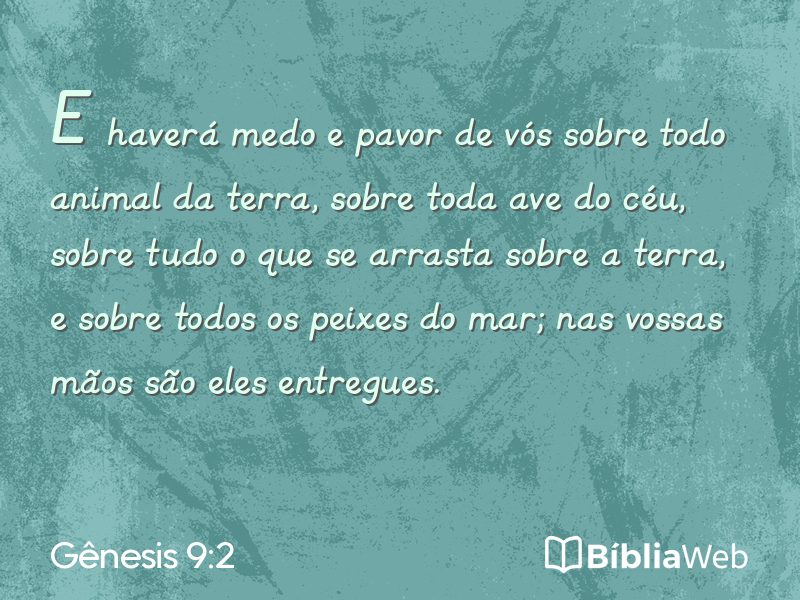 Gênesis 9:2 em imagem para compartilhar