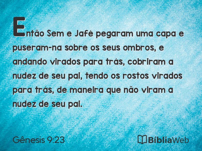 Gênesis 9:23 em imagem para compartilhar