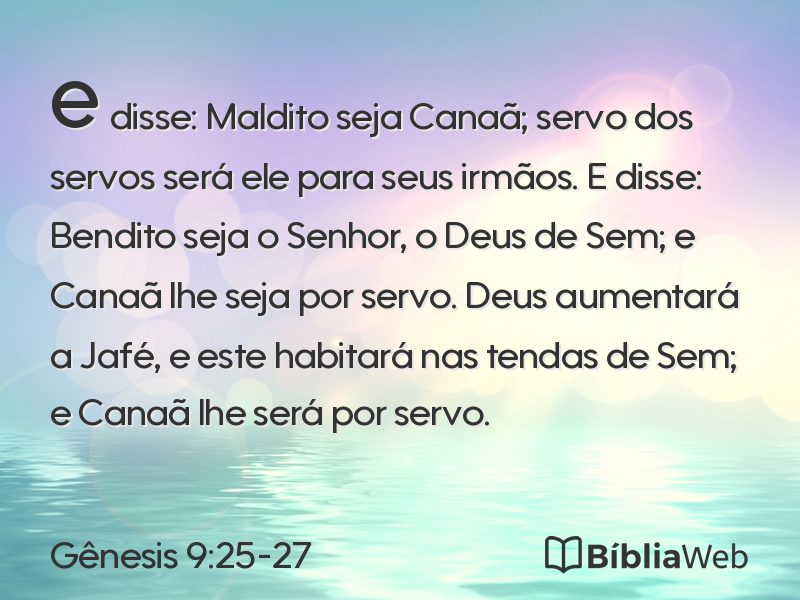 Gênesis 9:25-27 em imagem para compartilhar