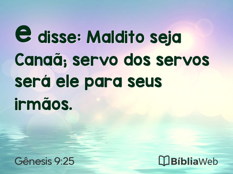 Gênesis 9:25 em imagem para compartilhar