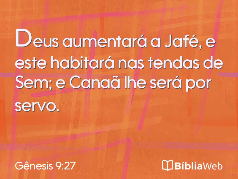 Gênesis 9:27 em imagem para compartilhar
