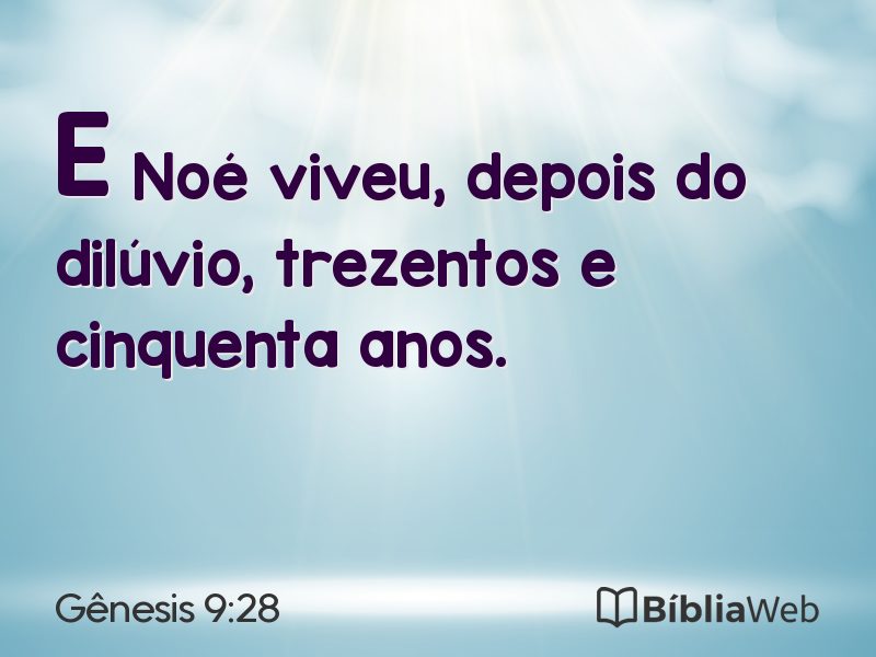 Gênesis 9:28 em imagem para compartilhar