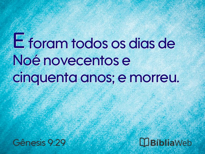 Gênesis 9:29 em imagem para compartilhar