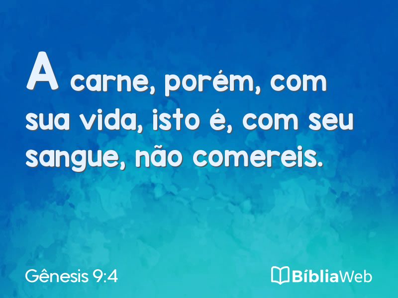 Gênesis 9:4 em imagem para compartilhar
