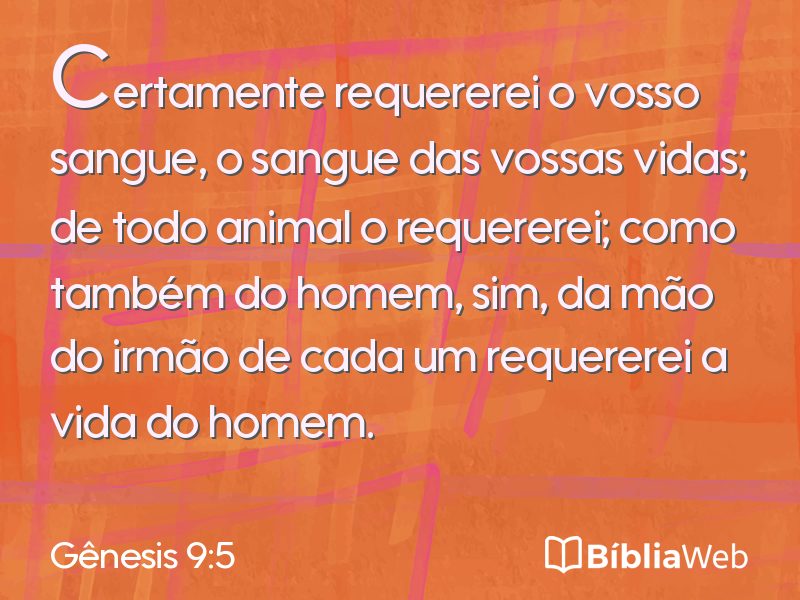 Gênesis 9:5 em imagem para compartilhar