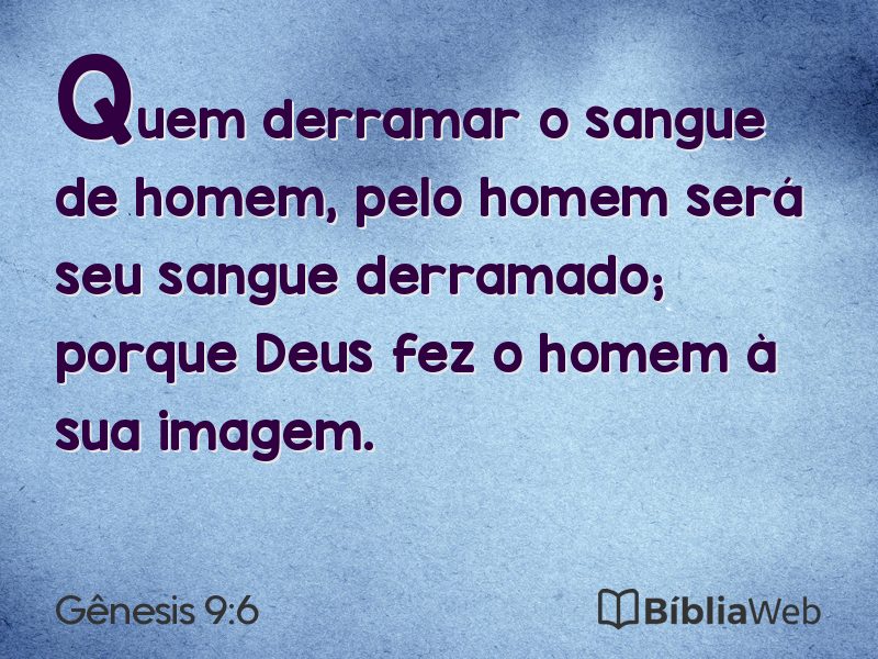 Gênesis 9:6 em imagem para compartilhar