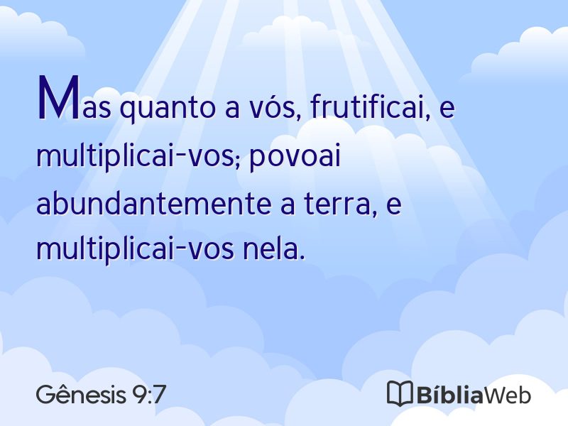 Gênesis 9:7 em imagem para compartilhar