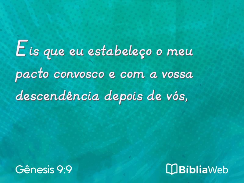 Gênesis 9:9 em imagem para compartilhar