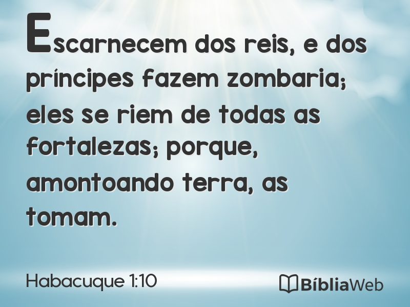 Habacuque 1:10 em imagem para compartilhar