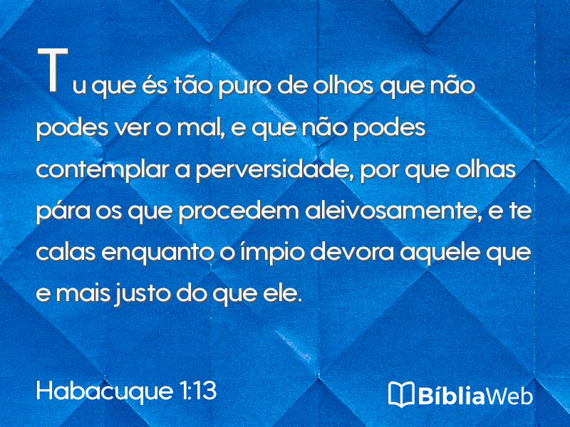 Habacuque 1:13 em imagem para compartilhar