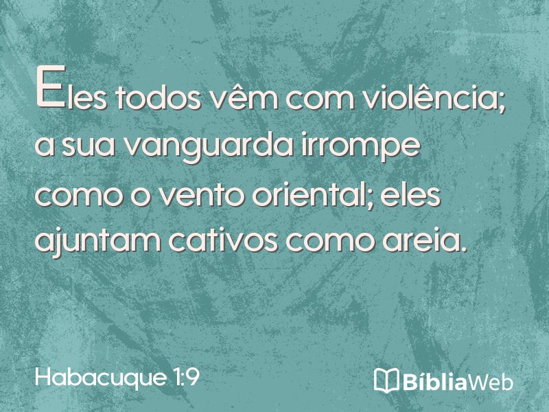 Habacuque 1:9 em imagem para compartilhar