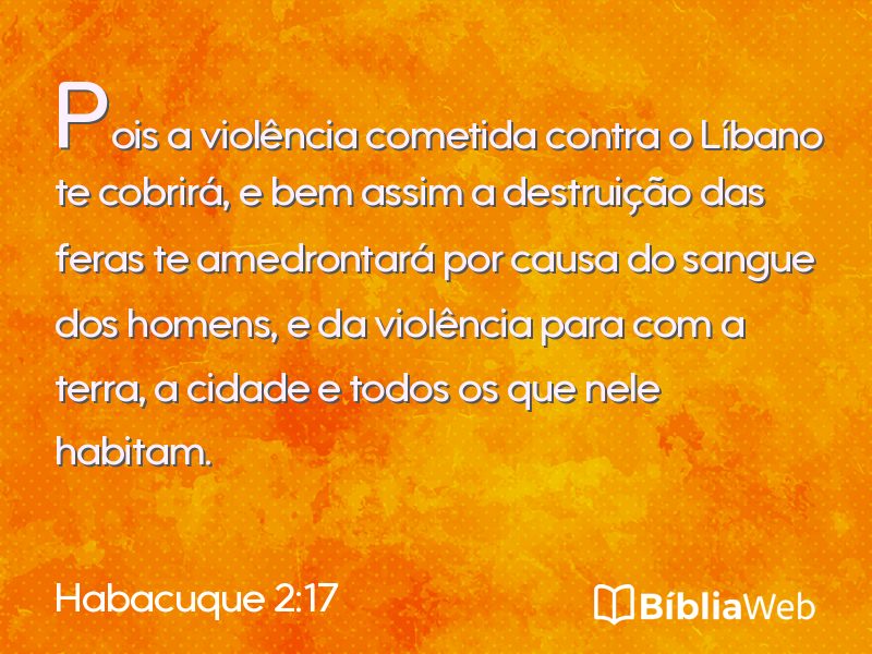 Habacuque 2:17 em imagem para compartilhar