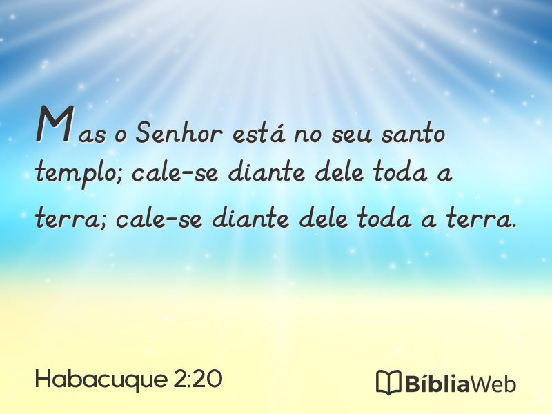 Habacuque 2:20 em imagem para compartilhar