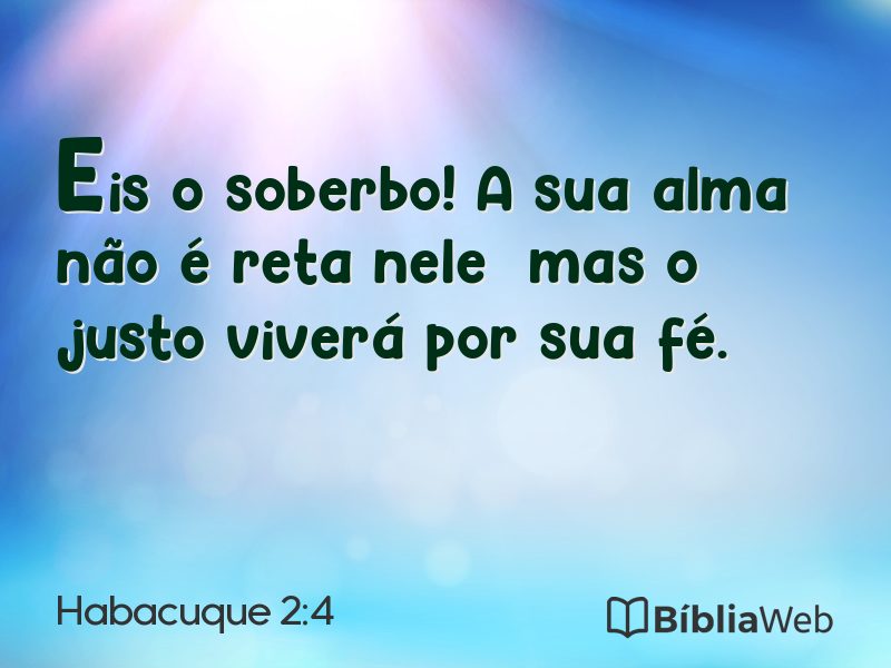 Habacuque 2:4 em imagem para compartilhar