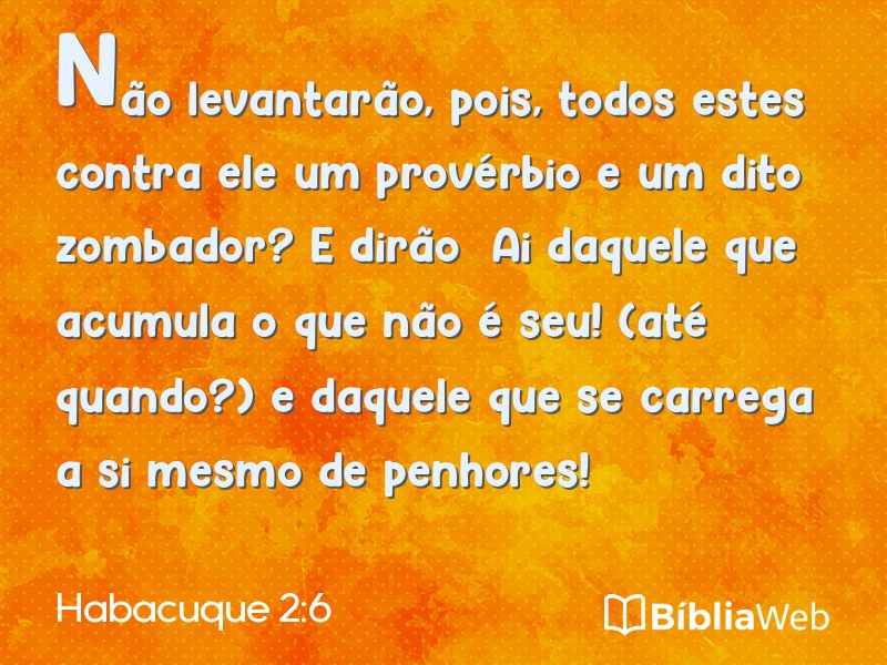 Habacuque 2:6 em imagem para compartilhar
