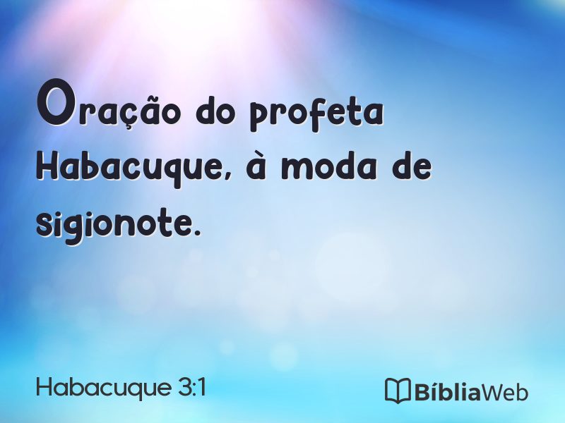 Habacuque 3:1 em imagem para compartilhar