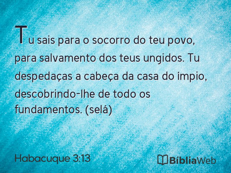 Habacuque 3:13 em imagem para compartilhar