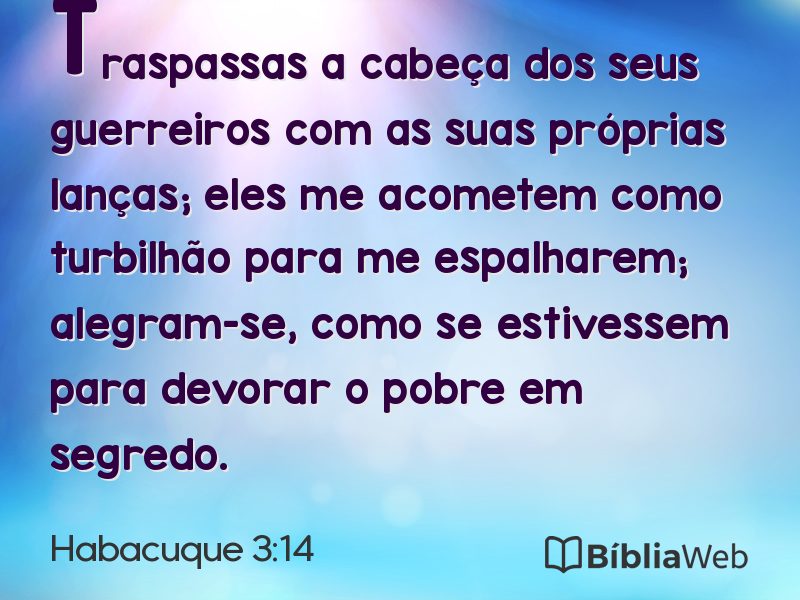 Habacuque 3:14 em imagem para compartilhar