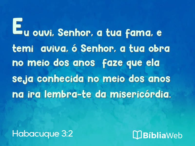 Habacuque 3:2 em imagem para compartilhar