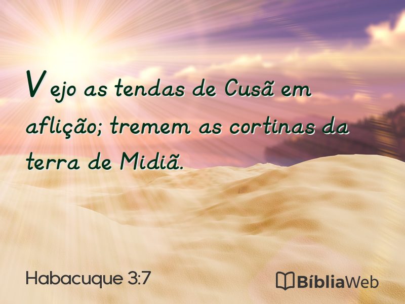 Habacuque 3:7 em imagem para compartilhar