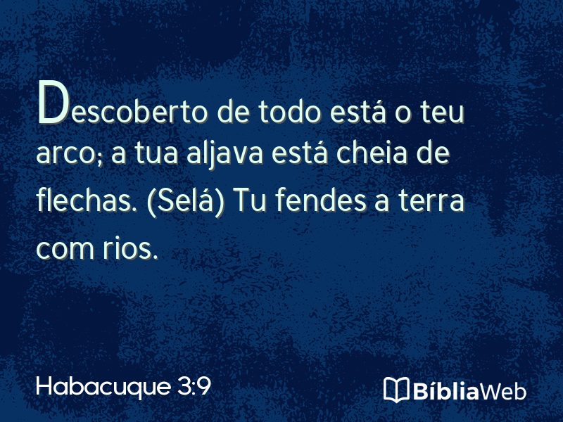 Habacuque 3:9 em imagem para compartilhar