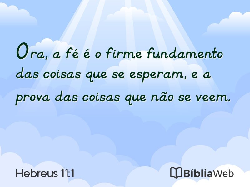 Hebreus 11:1 em imagem para compartilhar