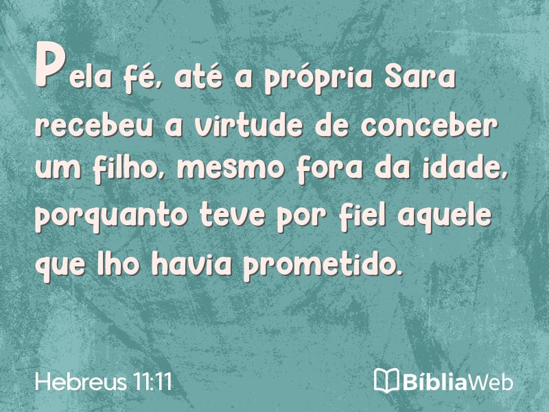 Hebreus 11:11 em imagem para compartilhar