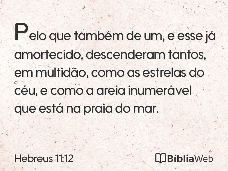 Hebreus 11:12 em imagem para compartilhar