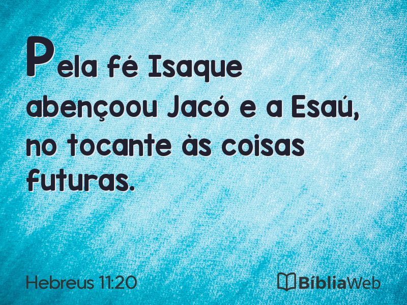 Hebreus 11:20 em imagem para compartilhar