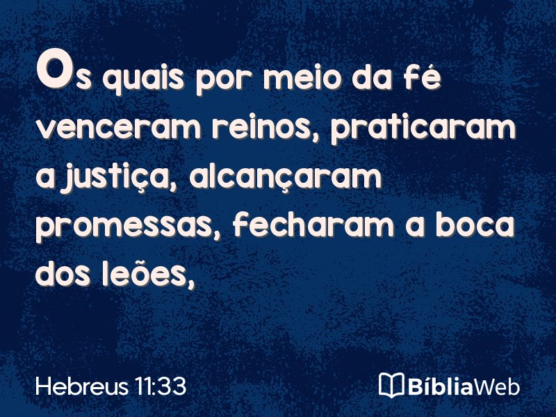 Hebreus 11:33 em imagem para compartilhar
