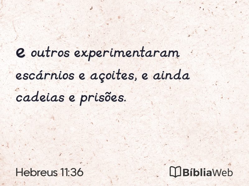Hebreus 11:36 em imagem para compartilhar