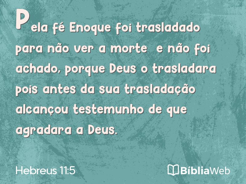 Hebreus 11:5 em imagem para compartilhar
