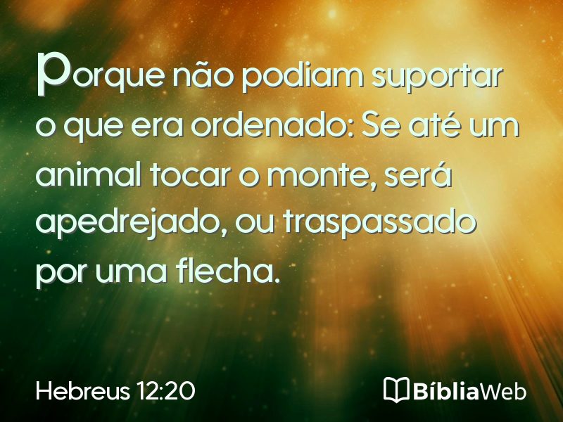 Hebreus 12:20 em imagem para compartilhar