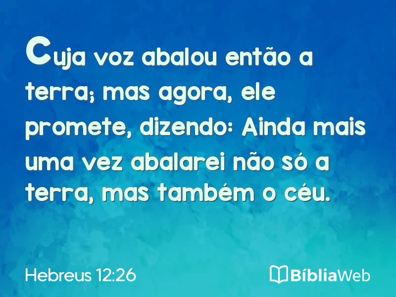 Hebreus 12:26 em imagem para compartilhar