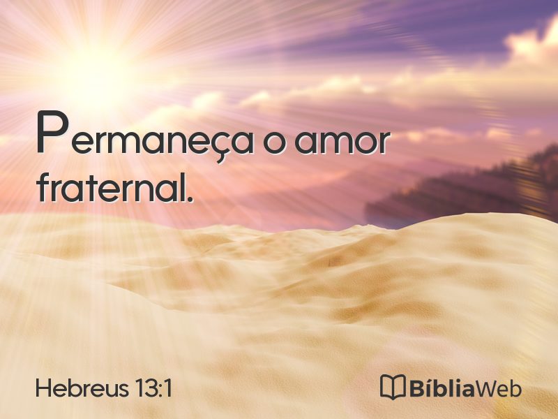 Hebreus 13:1 em imagem para compartilhar