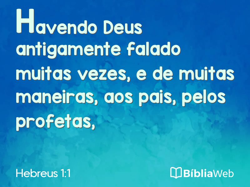Hebreus 1:1 em imagem para compartilhar