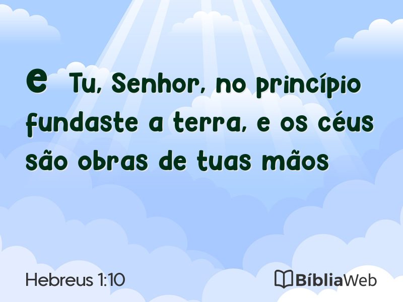 Hebreus 1:10 em imagem para compartilhar