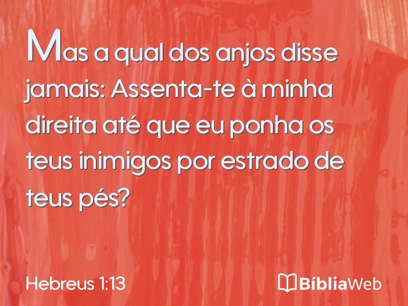Hebreus 1:13 em imagem para compartilhar