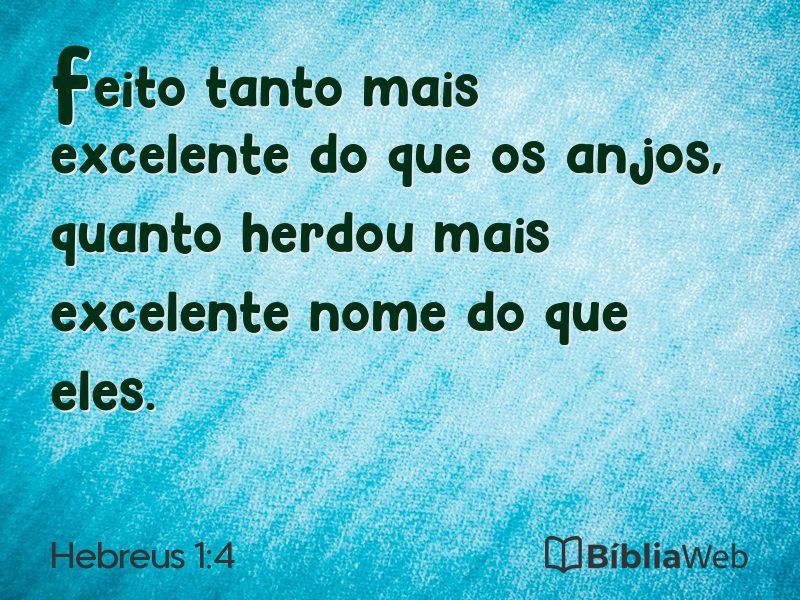 Hebreus 1:4 em imagem para compartilhar