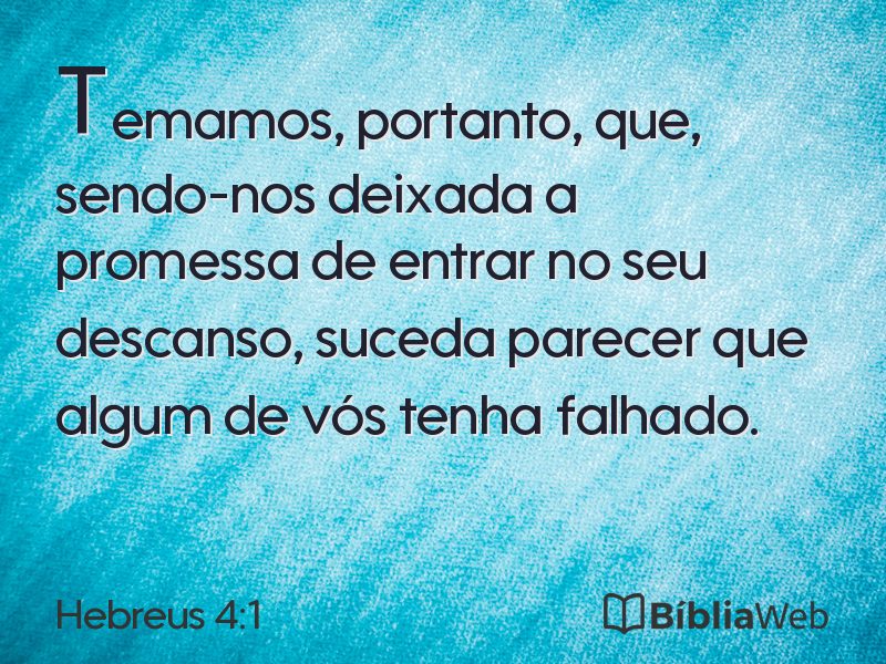 Hebreus 4:1 em imagem para compartilhar