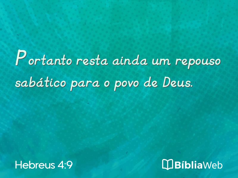 Hebreus 4:9 em imagem para compartilhar