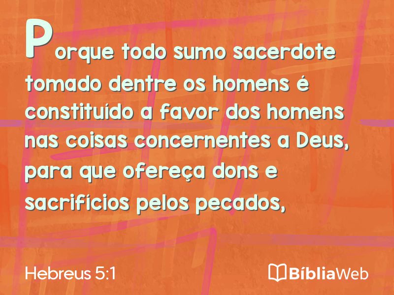 Hebreus 5:1 em imagem para compartilhar