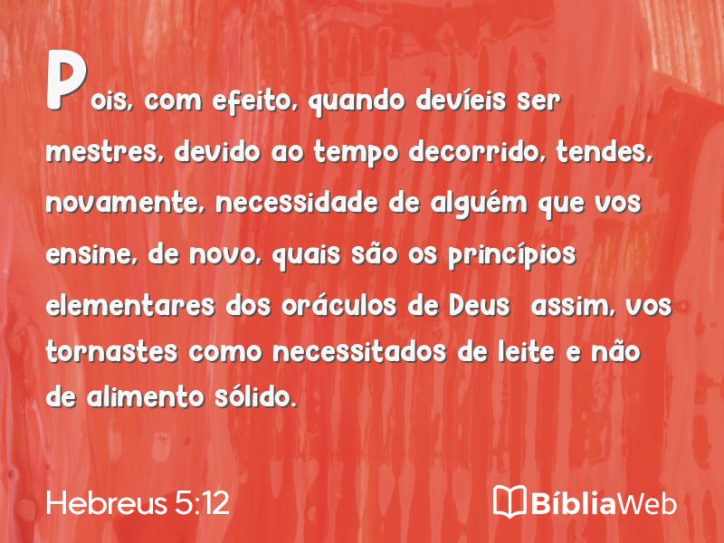 Hebreus 5:12 em imagem para compartilhar