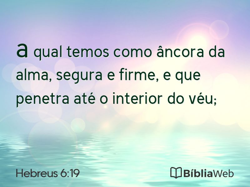 Hebreus 6:19 em imagem para compartilhar