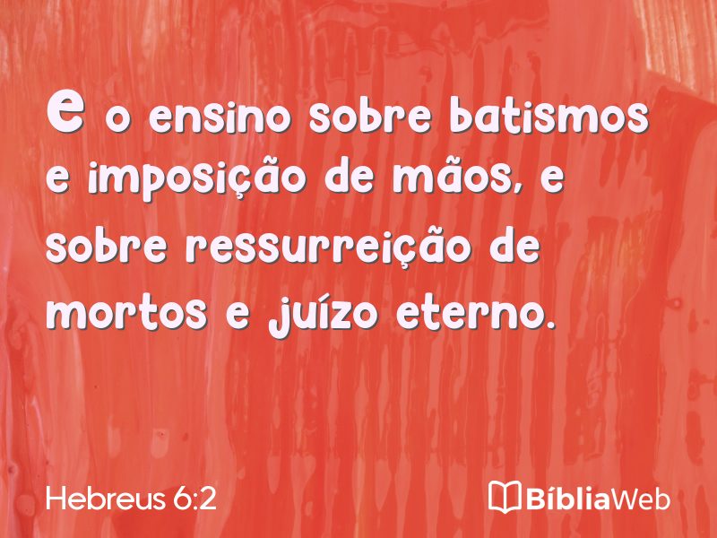 Hebreus 6:2 em imagem para compartilhar