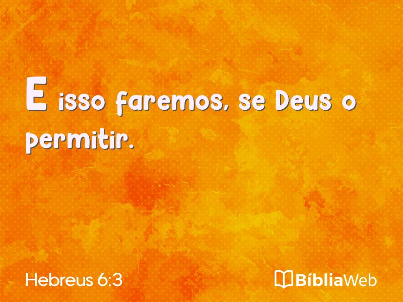 Hebreus 6:3 em imagem para compartilhar